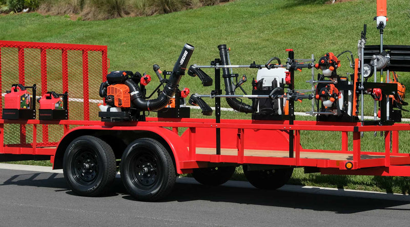 Lanscape Trailer Rack Trimmer Racks, Trailer Racks & Landscape Trailer Accessories