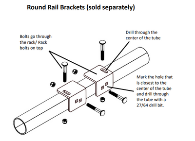 Round Rail Mounting Brackets