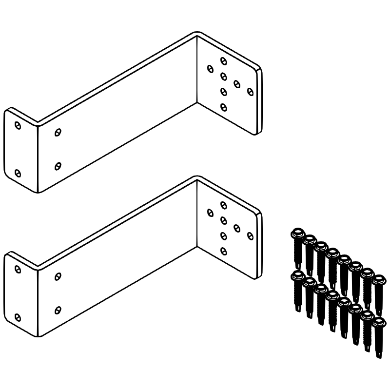 PAS/Kombi System Rack Enclosed Trailer Brackets